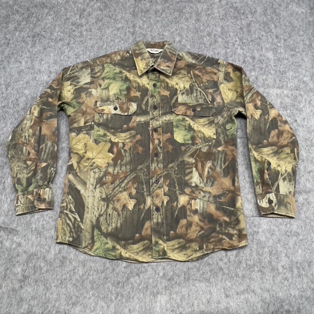 Walls Shirt Mens L Camouflage Advantage Timber Hunting Outdoor Button Up Camo